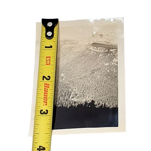 Vtg B&W Photo 1940s Found Yellowstone National Park Mountain View Snapshot - Picture 3 of 4